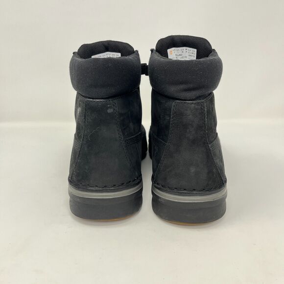 Timberland Brookton Lace Up Round Toe Black Nubuck Ankle Boots Women's Size 9 - Picture 4 of 10